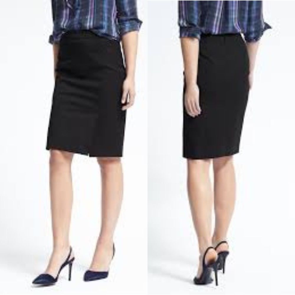 Banana Republic Classic Black High-Waisted Pencil Skirt NWT Size 0 Sophisticated